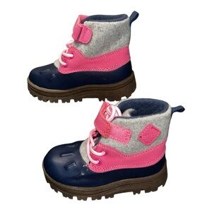 Toddler Duck Pink Navy Grey Boots – Size 6 | NWOT (New Without Tags)